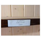 Gilbert Parisine 1880 Mantel Clock - Antique Walnut Carved Case, Roman Dial