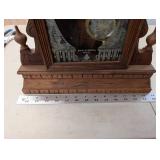 Gilbert Parisine 1880 Mantel Clock - Antique Walnut Carved Case, Roman Dial