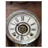 Gilbert Parisine 1880 Mantel Clock - Antique Walnut Carved Case, Roman Dial
