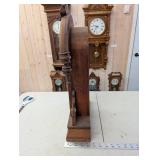 Gilbert Parisine 1880 Mantel Clock - Antique Walnut Carved Case, Roman Dial