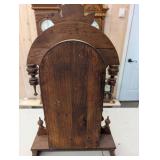 Gilbert Parisine 1880 Mantel Clock - Antique Walnut Carved Case, Roman Dial