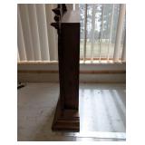 Jacobs Regulator Mantel Clock - Ornate Carved Oak Case, Glass Panel with Birds
