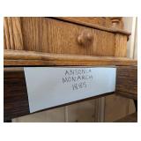 Ansonia Monarch 1885 Clock - Ornate Oak Mantel/Wall Clock with Glass Door Pendulum