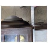 Antique Wall Regulator Clock with Brass Pendulum - Dark Walnut Cabinet