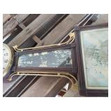 Sessions Banjo Wall Clock Eagle Finial Ship Glass Insert As-Is