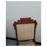 Pair of Victorian Eastlake Carved Upholstered Side Chairs Antique