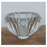 Orrefors Zodiac Crystal Centerpiece Bowl Clear Faceted Heavy 6 in Tall