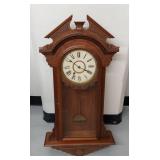 New Haven Lena Time Victorian Wall Clock w/ Pendulum 34.5in Untested