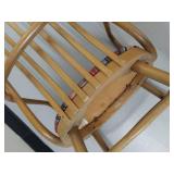 Empire State Bentwood Arm Chair Striped Upholstered Seat Good