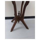 Vintage Wood Parlor Side Table Rectangular Top Four-Leg Base