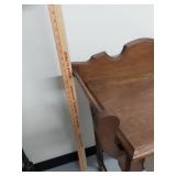 Antique Oak One-Drawer Washstand Side Table w/ Gallery Back Good