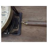 Antique Oak Wall Regulator Clock with Pendulum Gong Strike Untested
