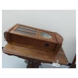 Antique Oak Wall Regulator Clock with Pendulum Gong Strike Untested