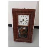 Antique Seth Thomas Ogee Wall Clock 8 Day Time Strike As Found