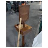 Antique Wood Shaving Stand with Mirror & Two Drawers