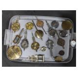 Antique Clock Pendulum Parts Lot Brass Nickel Mixed Makers Repair