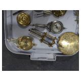 Antique Clock Pendulum Parts Lot Brass Nickel Mixed Makers Repair