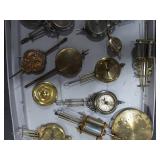 Antique Clock Pendulum Parts Lot Brass Nickel Mixed Makers Repair