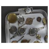 Antique Clock Pendulum Parts Lot Brass Nickel Mixed Makers Repair