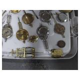 Antique Clock Pendulum Parts Lot Brass Nickel Mixed Makers Repair