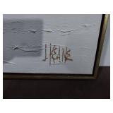 Turner Sailboat Skyline Framed Vintage Wall Art Textured 30in Square