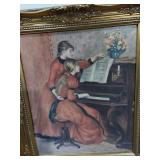 H.A. DeNunzio After Renoir Girls at Piano Framed Canvas, Good