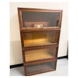Globe-Wernicke Barrister Bookcase 4 Stack Glass Door Mahogany Finish
