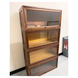 Globe-Wernicke Barrister Bookcase 4 Stack Glass Door Mahogany Finish
