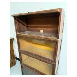 Globe-Wernicke Barrister Bookcase 4 Stack Glass Door Mahogany Finish