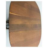 Vintage Wood Drop Leaf Gateleg Table w Drawer Turned Legs 44x32