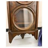 Antique Victorian Gothic Walnut Wall Clock Case 48in Tall Parts