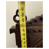 Antique Victorian Gothic Walnut Wall Clock Case 48in Tall Parts