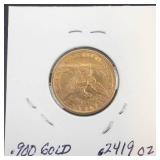 1882 Coronet Head $5.00 gold coin .2419 oz