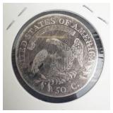1809 Bust Half Dollar , heavy scratches possible die clash error