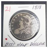 1818 Bust Half Dollar