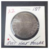 1819 Bust Half Dollar
