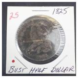1825 Bust Half Dollar