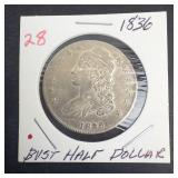 1836 Bust Half Dollar