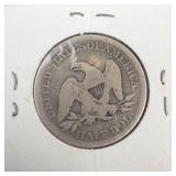 1853 with Arrows Seated Liberty Half Dollar