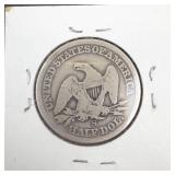 1862-S Seated Liuberty Half Dollar