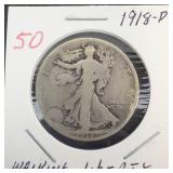 1918-D Walking Liberty Half Dollar
