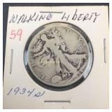 1934-S Walking Liberty Half Dollar