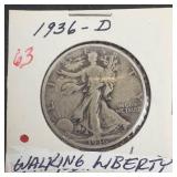 1936-D Walking Liberty Half Dollar