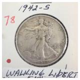 1942-S Walking Liberty Half Dollar