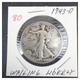 1943-D Walking Liberty Half Dollar