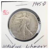 1945-D Walking Liberty Half Dollar