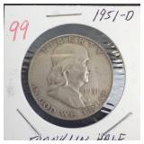 1951-D Franklin Half Dollar