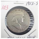 1952-S Franklin Half Dollar