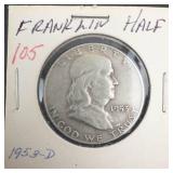 1953-D Franklin Half Dollar