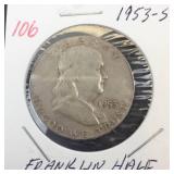 1953-S Franklin Half Dollar